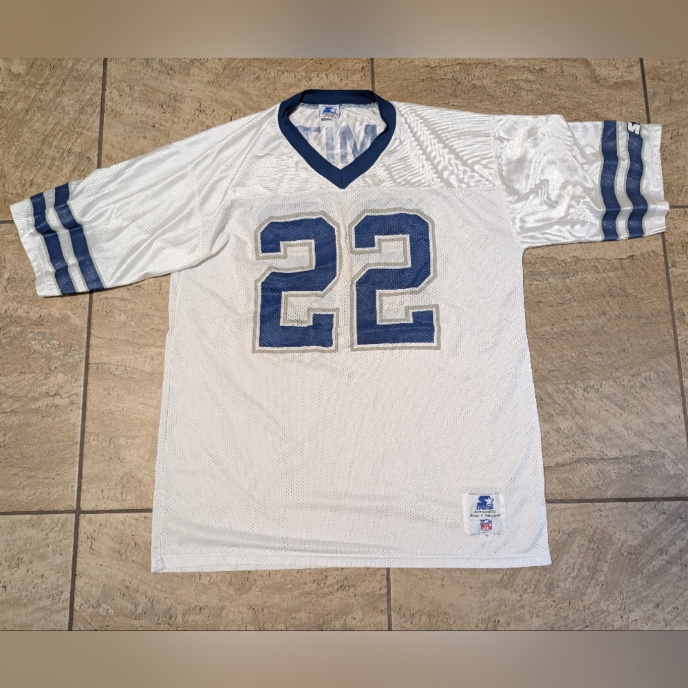 VTG 90s Starter Authentic Dallas Cowboys Emmitt Smith 22 Jersey XL